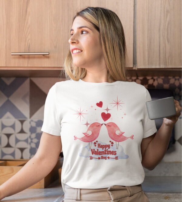 Valentine’s Day Love Birds Tee, Women’s Tee