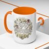 Valentine Mug , Happy Valentine Floral AccentMug, Colorful Coffee Mugs (11/15oz)