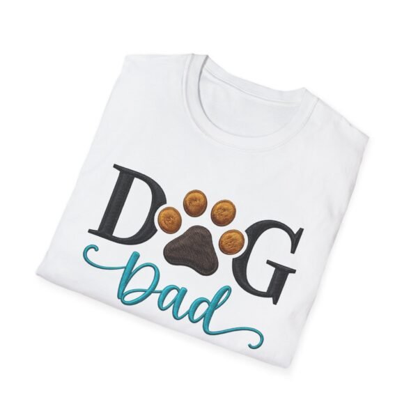 Dog Dad Tee, Because Fur Is a Fashion Statement, Tee for Pet Lovers, Embroidery Style Effect
