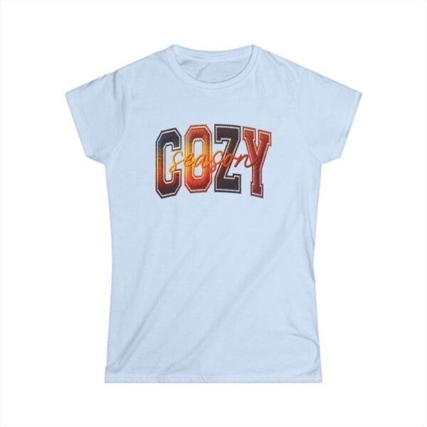 Cozy Season Women's Tee, Retro Fall Vibes Graphic Shirt, Embroidery style effect