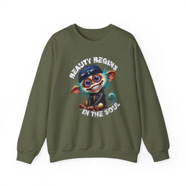 Unisex Crewneck Sweatshirt, Cute Cartoon Monkey Graphic