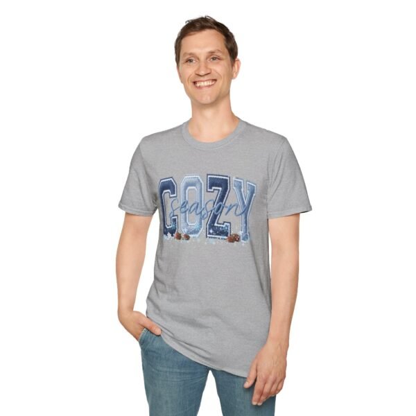 Winter Design T-Shirt, T-Shirt With College-Style Letter Print, Embroidered Effect.