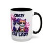 Personalized Mug, Crazy Cat Lady Accent Coffee Mug , Cute Sunglasses Cats