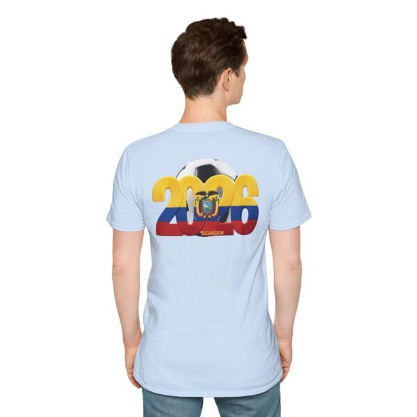 8319303258643177222_2048.jpeg Ecuador 2026 Soccer T-Shirt, Both Sides Design Tee, Embroidery Style Effect