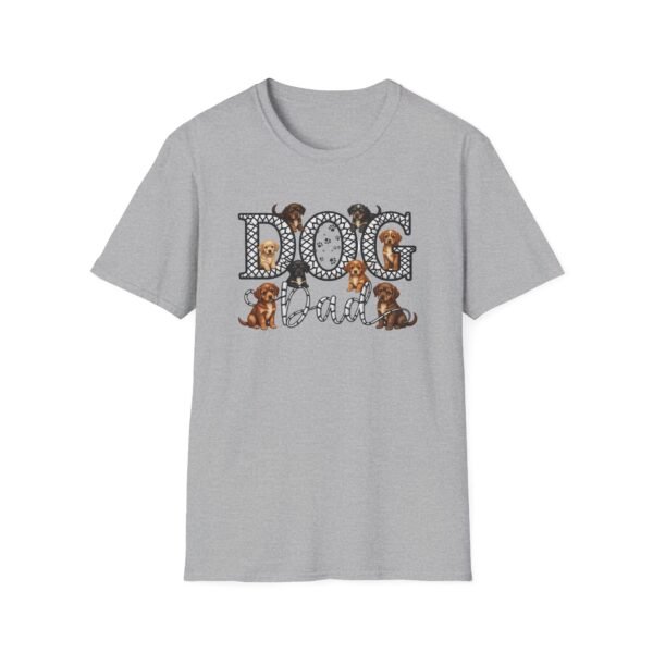 Dog Dad T-Shirt, Cute Paw Print & Puppy Graphic Tee, This soft, Embroidery Style Effect