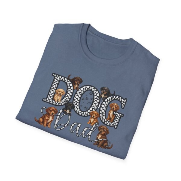 Dog Dad T-Shirt, Cute Paw Print & Puppy Graphic Tee, This soft, Embroidery Style Effect