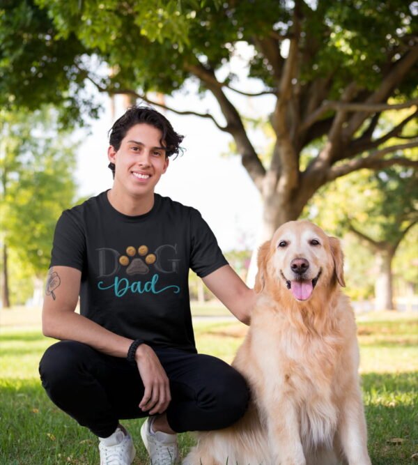 Dog Dad Tee, Because Fur Is a Fashion Statement, Tee for Pet Lovers, Embroidery Style Effect