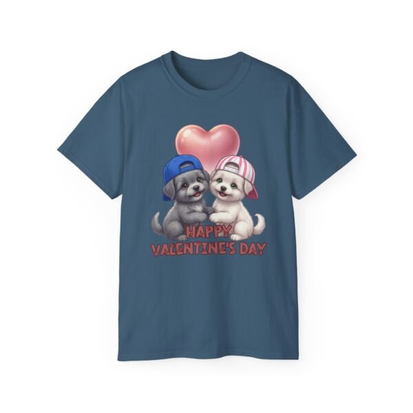 Valentine's Day Puppies T-Shirt , Happy Valentine's Day Cute Puppy Couple Tee, Women's Tee