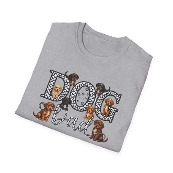 Dog Dad T-Shirt, Cute Paw Print & Puppy Graphic Tee, This soft, Embroidery Style Effect