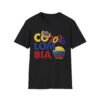 Colombia 2026 Soccer Fan T-Shirt,  Colombian Flag Ball Design, Embroidery Style