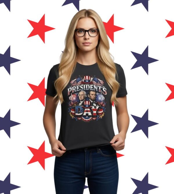 Presidents Day Patriotic Portraits Tee, Unisex T-Shirt