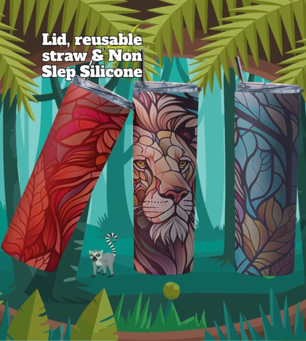 Wild Elegance: Tiger in the Jungle Skinny Tumbler (20 oz)