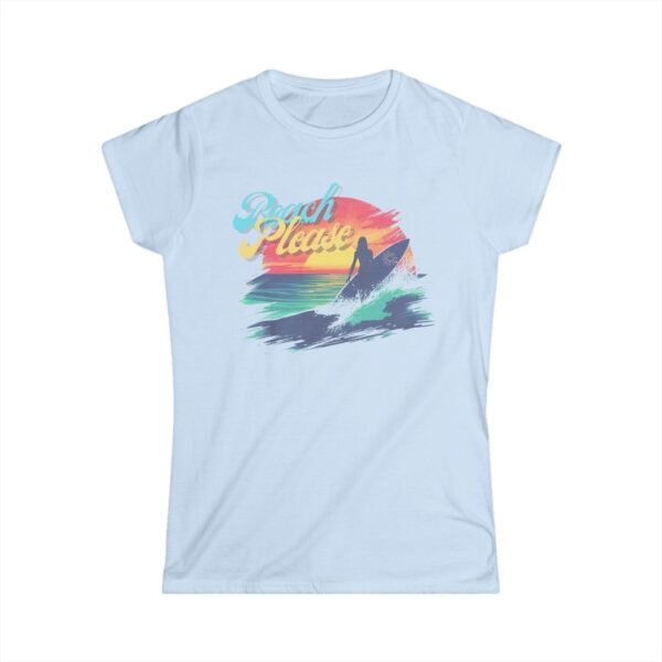 12189172015447758021_2048.jpeg π
Beach Please β Retro Sunset Surf Tee for Women