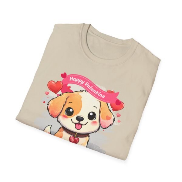 Valentine’s Day Puppy Love Tee, Cute Dog Shirt with Hearts