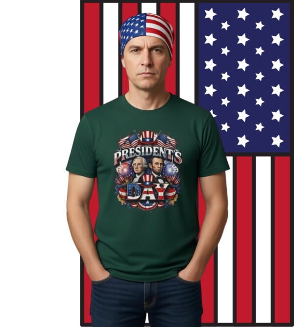 Presidents Day Patriotic Portraits Tee, Unisex T-Shirt