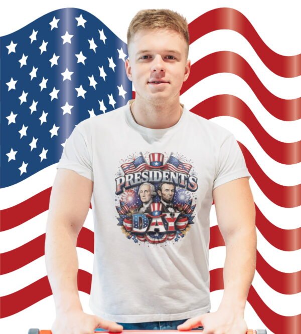 Presidents Day Patriotic Portraits Tee, Unisex T-Shirt