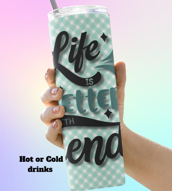 ๐ Best Friends Stainless Steel Tumbler โ Summer Vibes Edition ๐ Best Friends Stainless Steel Tumbler โ Summer Vibes Edition