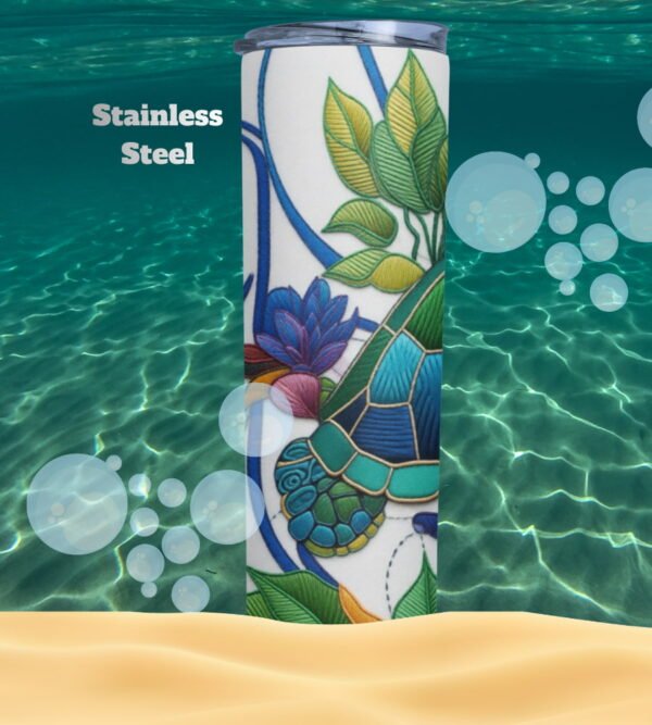 Carry the Ocean with You – Sea Turtle Skinny Tumbler (20 oz)