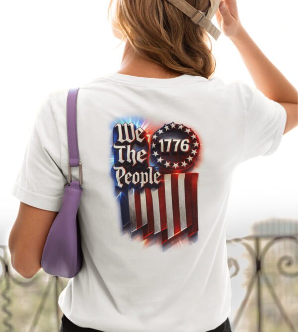 4 🎆 United We Celebrate, Presidents Day Unisex White Tee