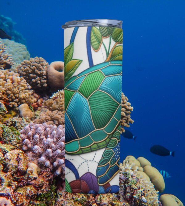 Carry the Ocean with You – Sea Turtle Skinny Tumbler (20 oz)