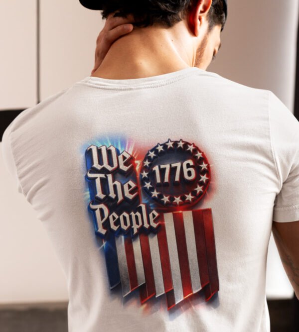 6 🎆 United We Celebrate, Presidents Day Unisex White Tee