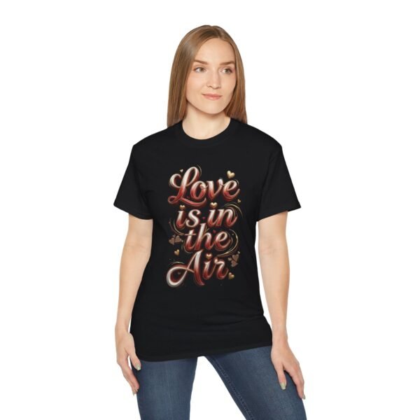 Love Is in the Air Tee, Romantic Valentine’s Day Graphic Shirt, Women's Tee