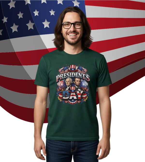 Presidents Day Patriotic Portraits Tee, Unisex T-Shirt