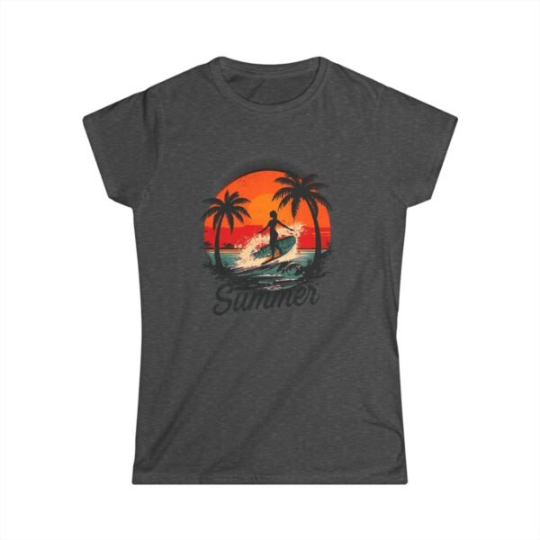 7831243177177638071_2048.jpeg Retro Palm Tree Sunset Women’s Tee, Summer Surf & Beach Graphic T-Shirt