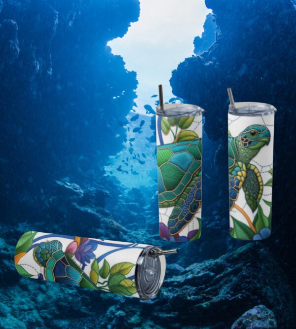 Carry the Ocean with You – Sea Turtle Skinny Tumbler (20 oz)