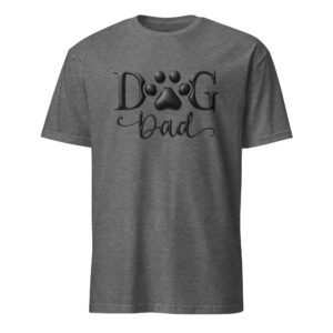 unisex-basic-softstyle-t-shirt-graphite-heather-front-69adc0683b2f4.jpg Dog Dad Essential Tee – Soft Cotton T-Shirt for Proud Dog Lovers (Puff Print Effect)